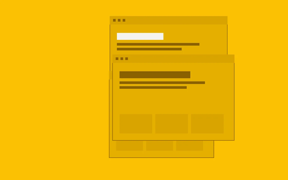 Landing page layout